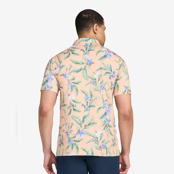 NWT Mens Bad Birdie Size Small Floral Fiesta Core Performance Polo Shirt Top - Picture 2 of 6